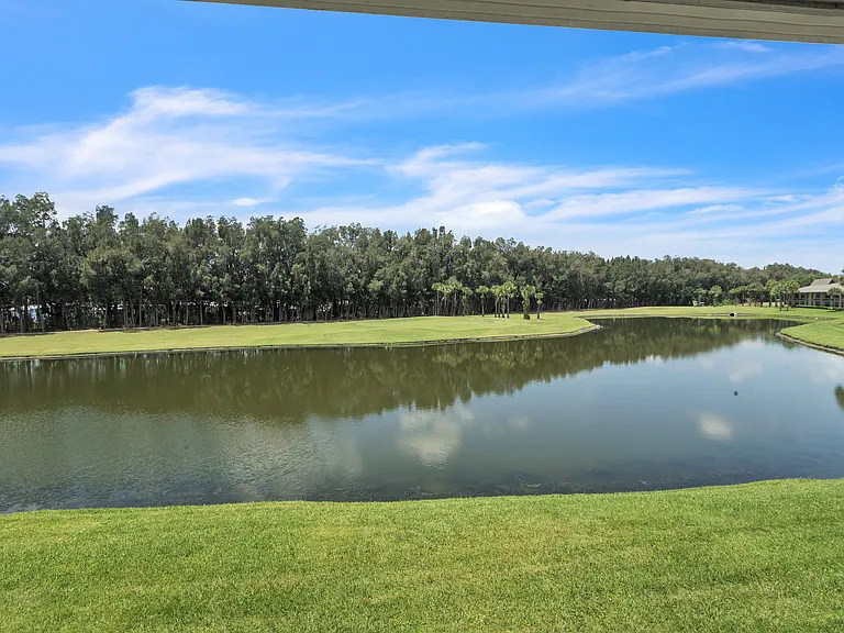 Lake and golf course views