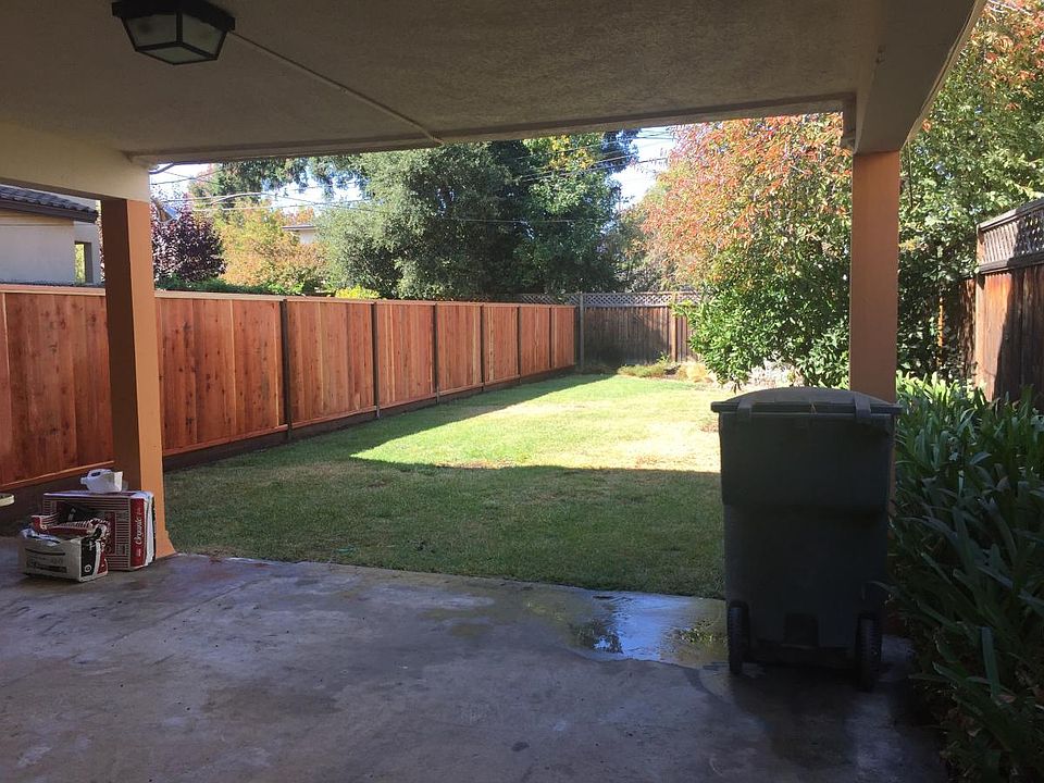 private backyard and patio