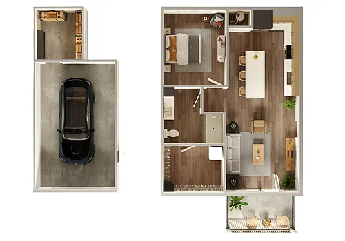 Floor plan The Abilene Carriage Home