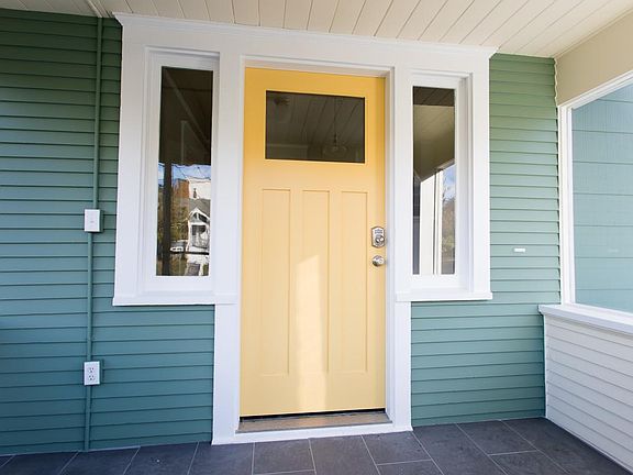 Front entry with enclosed porch