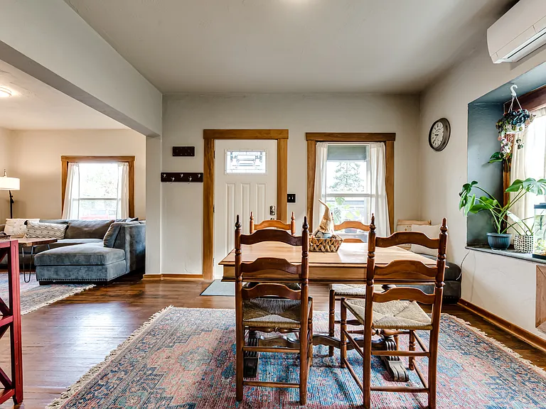 Ductless heat pump in main living area.