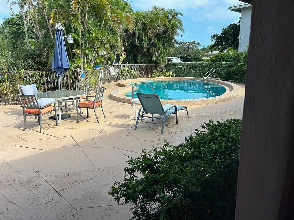 Pool area right outside entrance