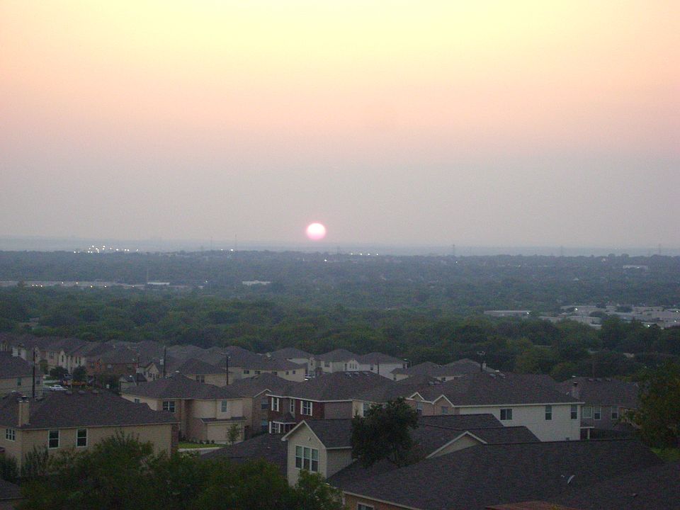 Sunset photo taken from the back of the home