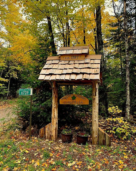 Property sign at entrance