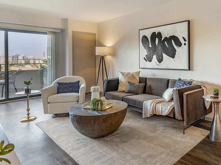 Spacious Living Room at The Rays at Vegas Towers in Las Vegas, NV 89119
