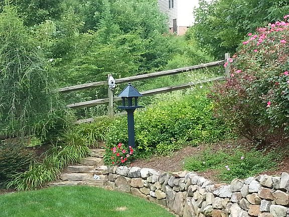 Stone path to pvt garden