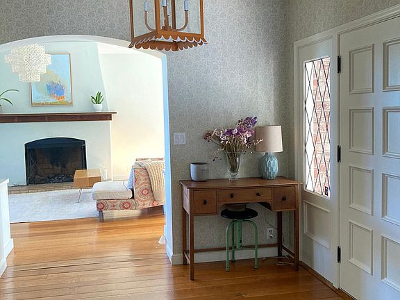 Entry way between living room and dining room.