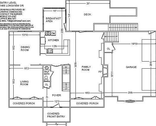 Main level floor plan