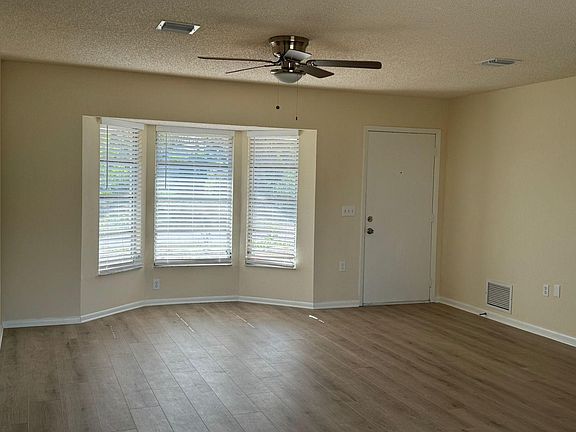 Living room with bay window