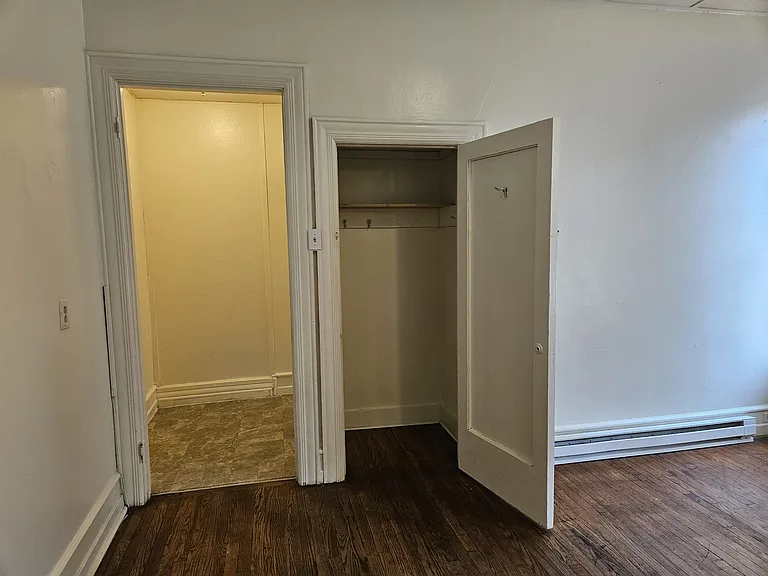 Studio space with a closet