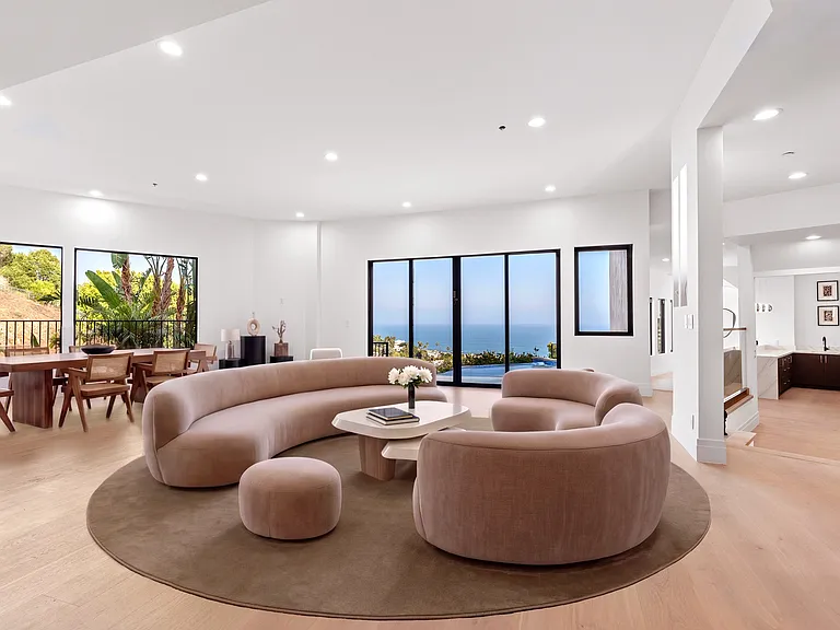 Virtually staged family room