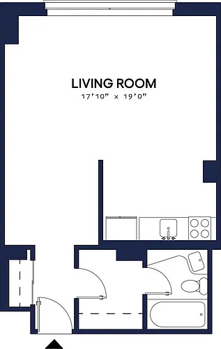 Floor plan Studio Separate Kitchen