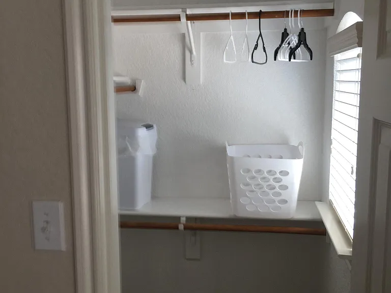 Walk in closet in Bedroom 2.