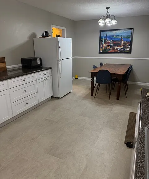 Large area for a kitchen table.