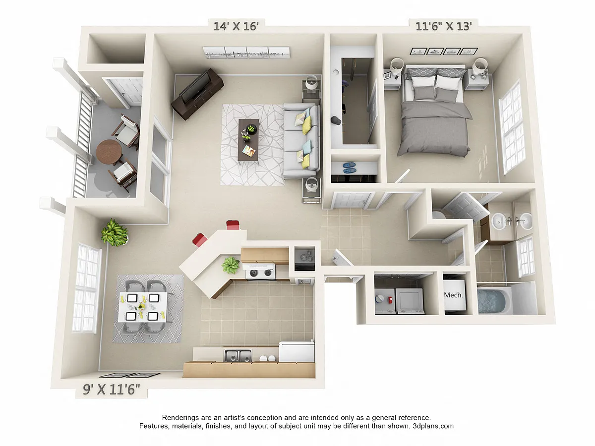 Floor plan Fairlawn (1st FloorPatio)