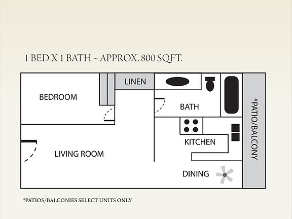 1 Bedroom Floorplan