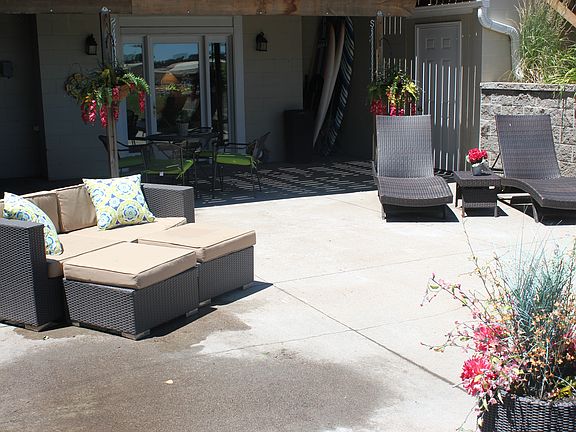 Walk out patio w/ storage