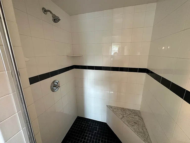Upstairs shower stall