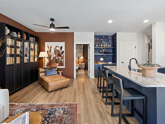 Wood-inspired plank flooring