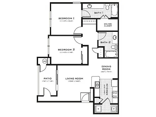Floor plan 2X2