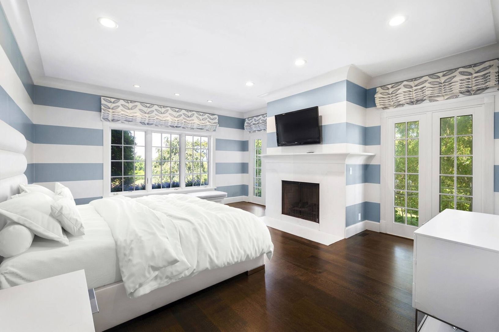 Guest Bedroom With Fireplace