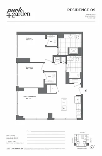 Floor plan 2 Bed/2 Bath