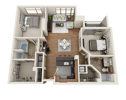 Floor plan Plan K (B2C)