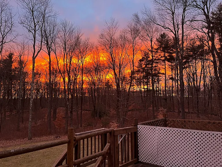 sunset from deck