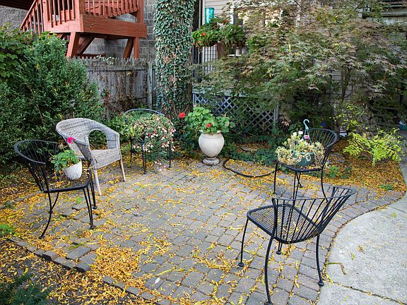 Backyard patio area