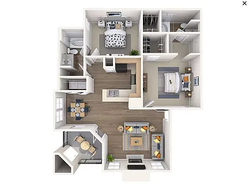 Floor plan 2x2 - Large