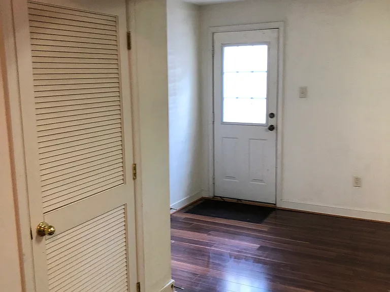 basement recreation room to the backyard door