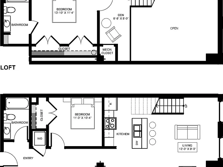 2 Bedroom Loft - Unit 1604