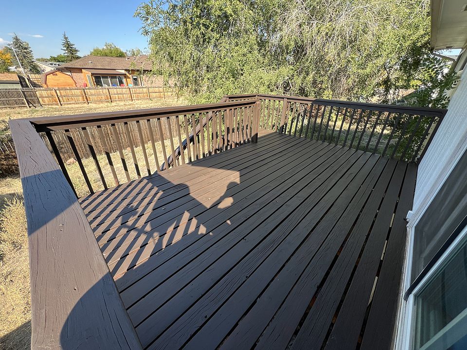 new stained deck, Oct. 2024