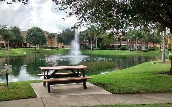 Mirabella with Peaceful Pond in center of complex