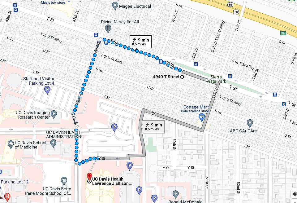 Short walk to med center.