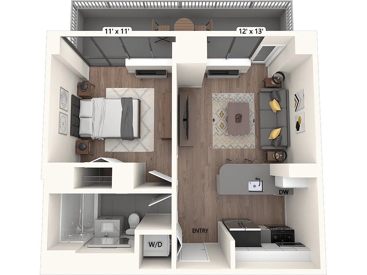 Floor plan A1-204-520sq-ter