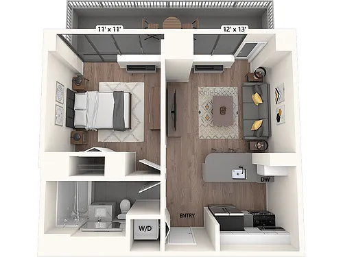Floor plan A1-204-520sq-ter