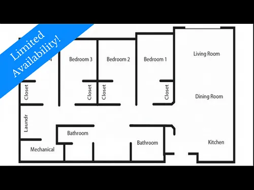 Floor plan 4 Private Rooms