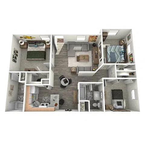 Floor plan 3 Bedroom 2 Bath