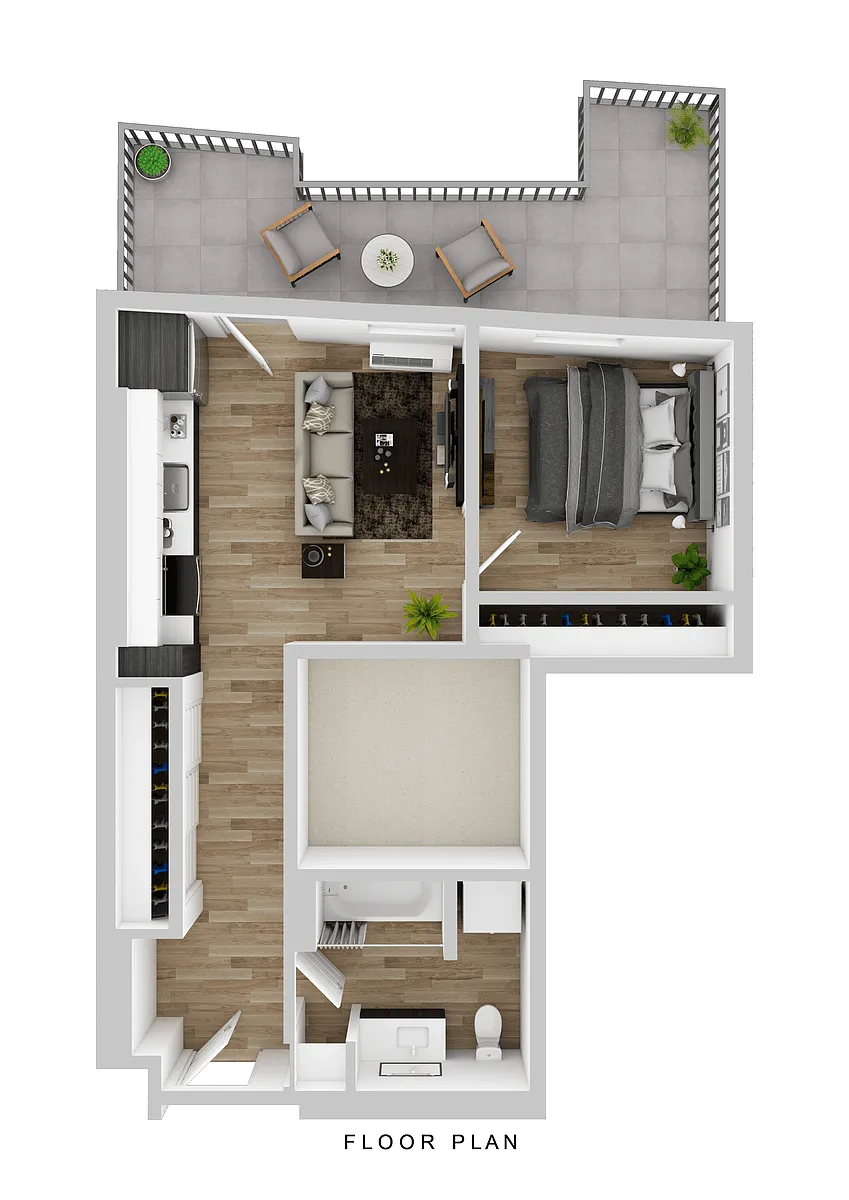 Floor plan Sitka - 1 Bed B5