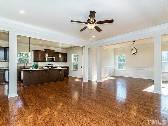 This picture shows you how open this floor plan really is.  Your view of the family room, dining room, and kitchen.  Great room 