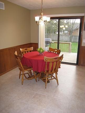 Open concept dining area