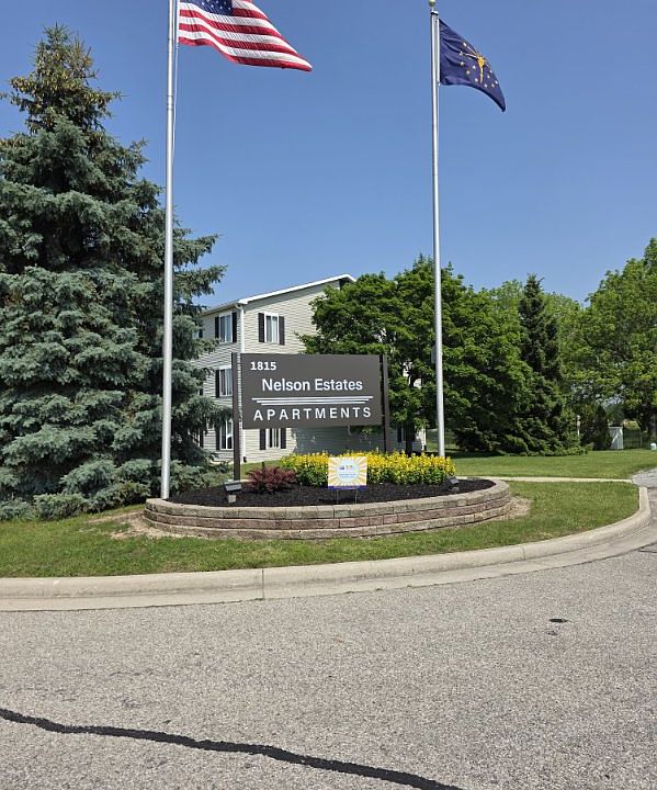 Property Sign with Flags