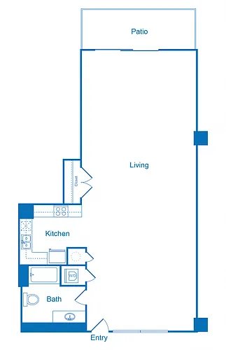 Floor plan 1 Bed 1 Bath_1I