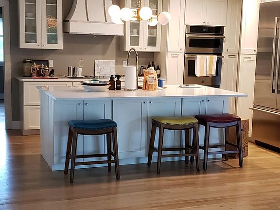 Kitchen from open concept living room
