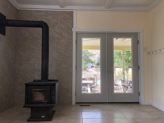 Woodstove & west French Door