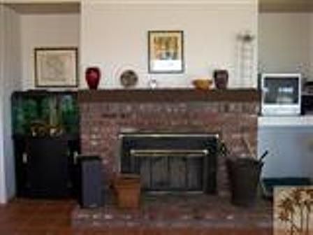 Large fireplace