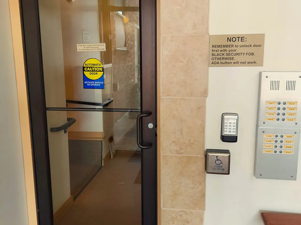 security door - guest intercom to the right