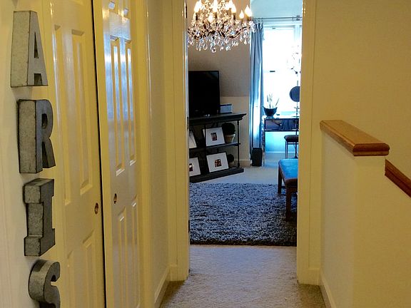 Master hall with three closets