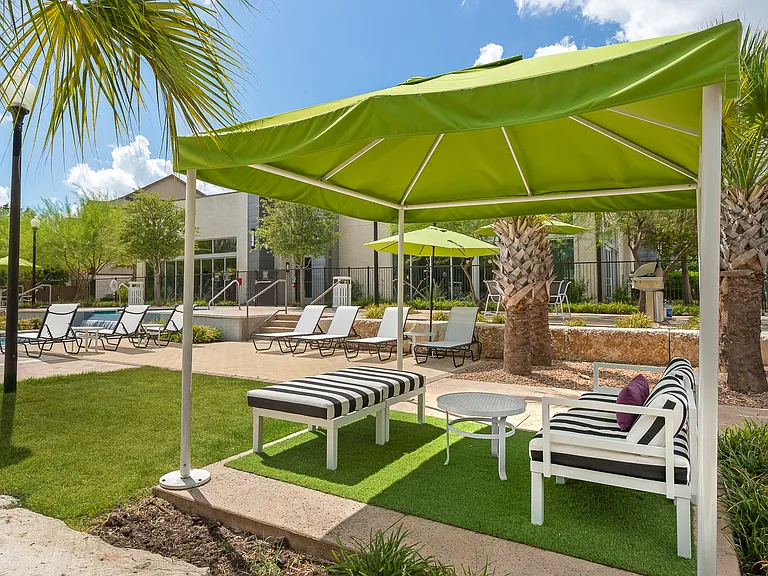 Shaded Poolside Lounging Areas